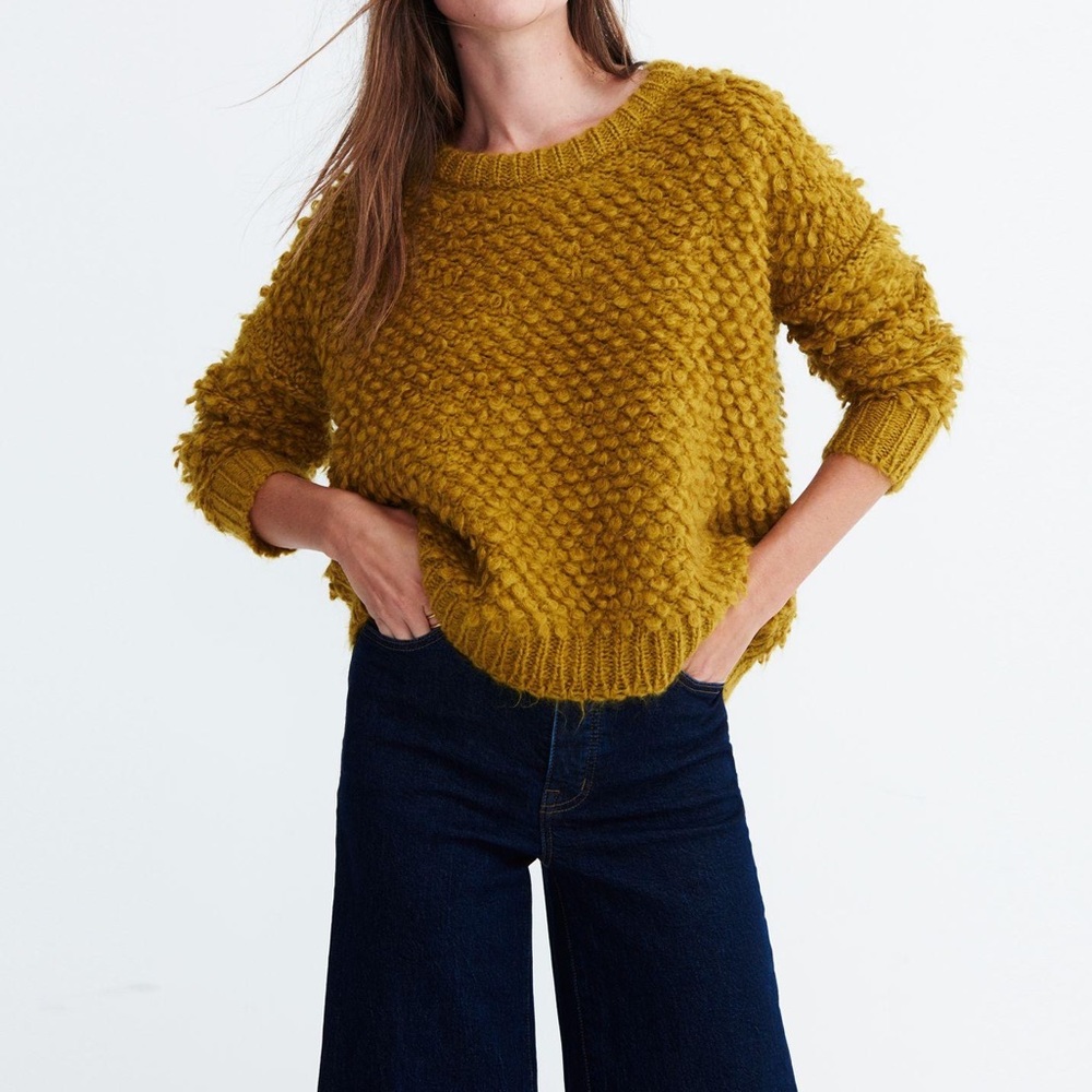 Madewell Popstitch Boxy Pullover Sweater